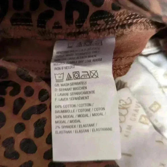 Belle Kim gravel size 2P pull on animal print jeggings - Picture 8 of 8